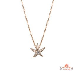 Collier Pendentif Plaqué Or avec Étoile de Mer Carla Nogueres Garantie 2 ans