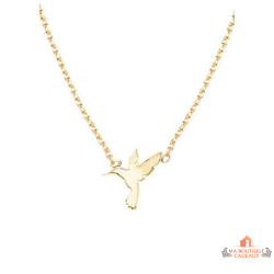 Carla Nogueres Collier Pendentif Plaqué Or - Motif Oiseau - Garantie 2 ans