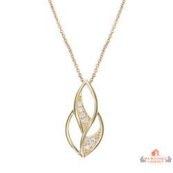 Collier Pendentif Feuille en Plaqué Or - Carla Nogueres, Garantie 2 ans