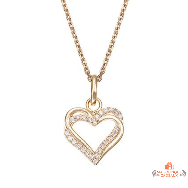 Collier Pendentif Cœur en Plaqué Or - Carla Nogueres, Garantie 2 ans