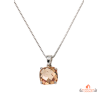 Carla Nogueres Collier Pendentif Argent 925/1000 Pierre Rose Oxyde Zirconium Garantie 2 ans