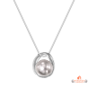 Collier Pendentif Argent 925/1000 avec Demi Perle d'Imitation - Carla Nogueres - Garantie 2 ans