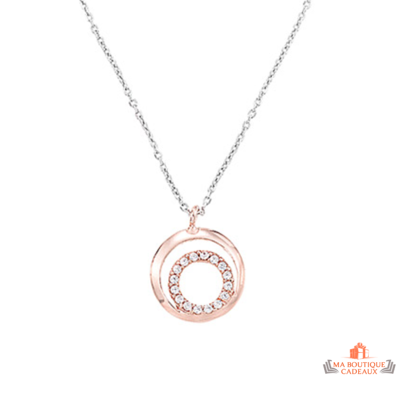 Collier pendentif cercle en argent rosé Carla Nogueres - Garantie 2 ans