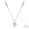 Collier Pendentif Arbre de Vie en Argent 925 avec Oxyde de Zirconium et Pierres Violines - Carla Nogueres, Garantie 2 ans