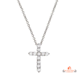 Collier Pendentif Croix en Argent 925/1000 - Carla Nogueres, Garantie 2 ans