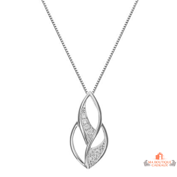 Collier Pendentif Feuille en Argent 925 - Carla Nogueres, Garantie 2 ans