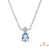 Collier Pendentif Pierre Aqua en Argent 925 - Carla Nogueres, Garantie 2 ans