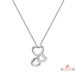 Collier Pendentif Trois Cœurs en Argent 925/1000 Carla Nogueres Garantie 2 ans