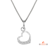 Collier Pendentif Cœur en Argent 925/1000 Carla Nogueres Garantie 2 ans