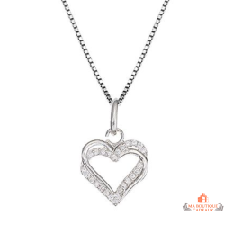 Collier Pendentif Cœur en Argent 925/1000 Carla Nogueres Garantie 2 ans