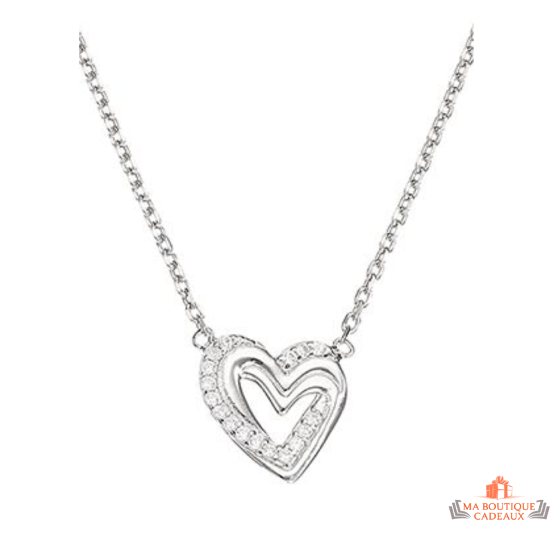 Collier Pendentif Cœur en Argent 925/1000 Carla Nogueres Garantie 2 ans