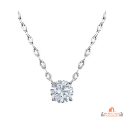 Collier Pendentif Solitaire en Argent 925/1000 Carla Nogueres Garantie 2 ans