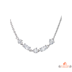 Collier Pendentif Ensemble de Pierres en Argent 925/1000 Carla Nogueres Garantie 2 ans