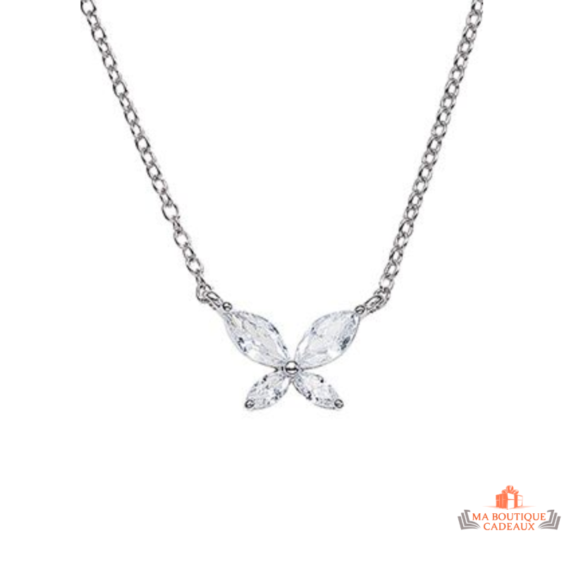 Collier Pendentif Fleur en Argent 925/1000 Carla Nogueres Garantie 2 ans