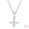 Collier Pendentif Fleur en Argent 925/1000 Carla Nogueres Garantie 2 ans