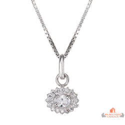 Collier Pendentif Soleil Argent 925/1000 Carla Nogueres Garantie 2 ans
