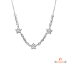Carla Nogueres Collier Pendentif Argent 925/1000 Trois Étoiles en Oxyde de Zirconium Garantie 2 ans