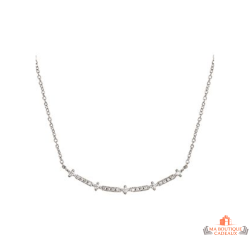 Carla Nogueres Collier Pendentif Argent 925/1000 Pierres en Oxyde de Zirconium Garantie 2 ans