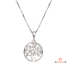 Carla Nogueres Collier Pendentif Argent 925/1000 Arbre de Vie en Oxyde de Zirconium Garantie 2 ans