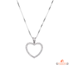 Carla Nogueres Collier Pendentif Argent 925/1000 Cœur en Oxyde de Zirconium Garantie 2 ans