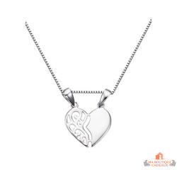 Carla Nogueres Collier Pendentif Argent 925/1000 Cœur Garantie 2 ans