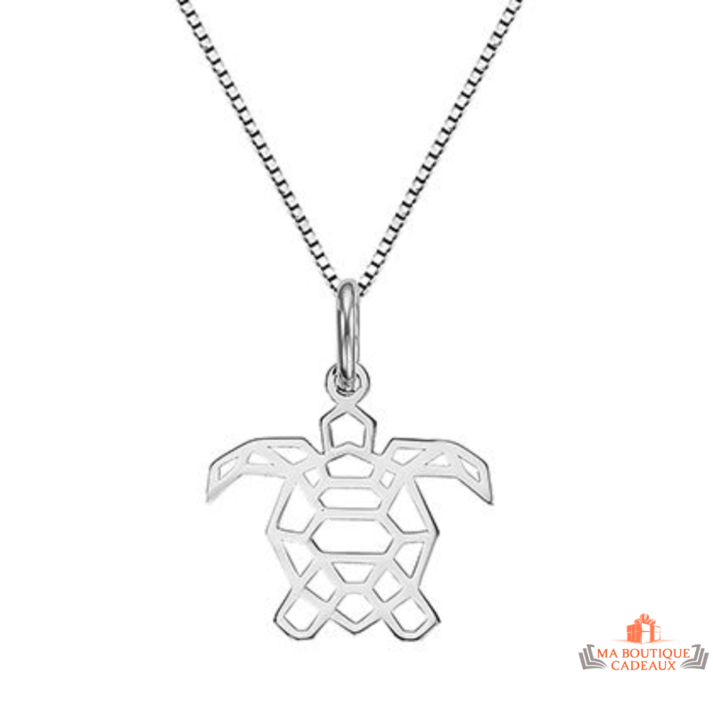 Carla Nogueres Collier Pendentif Argent 925/1000 Tortue Garantie 2 ans