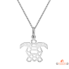 Carla Nogueres Collier Pendentif Argent 925/1000 Tortue Garantie 2 ans