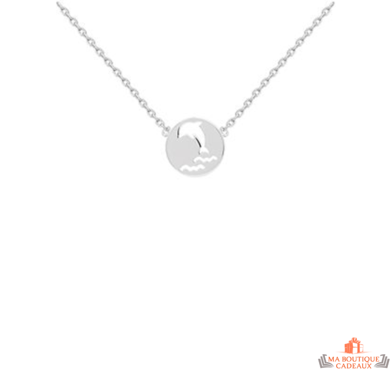Carla Nogueres Collier Pendentif Argent 925/1000 Dauphin Garantie 2 ans