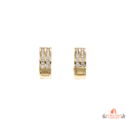 Boucles d'oreilles en plaqué or avec motif créole - Carla Nogueres - Garantie 2 ans