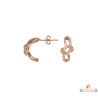 Boucles d'oreilles en plaqué or motif demi cercle enlacé - Carla Nogueres - Garantie 2 ans