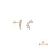 Boucles d'oreilles en plaqué or motif feuilles de laurier - Carla Nogueres - Garantie 2 ans