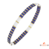 Bracelet extensible femme Carla Nogueres avec cristaux japonais multicolores - Garantie 2 ans