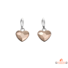 Boucles d'oreilles en argent 925/1000 motif cœur Swarovski - Carla Nogueres - Garantie 2 ans