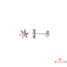 Boucles d'oreilles en argent 925/1000 motif fleur "Tutti Frutti" - Carla Nogueres - Garantie 2 ans