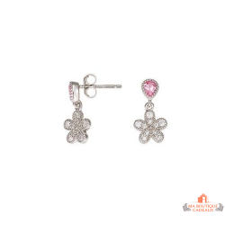 Boucles d'Oreilles Fleur en...