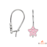 Boucles d'Oreilles Étoile Rose en Argent 925/°° pour Enfants, Carla Nogueres, Garantie 2 ans