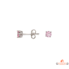 Boucles d'Oreilles Pierre Rose en Argent 925/°° - Carla Nogueres Garantie 2 ans