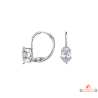 Boucles d'oreilles Carla Nogueres en argent 925/°°, solitaire en oxyde de zirconium, garantie 2 ans