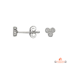 Boucles d'oreilles Trois Pierres Carla Nogueres en argent 925/°°, garantie 2 ans