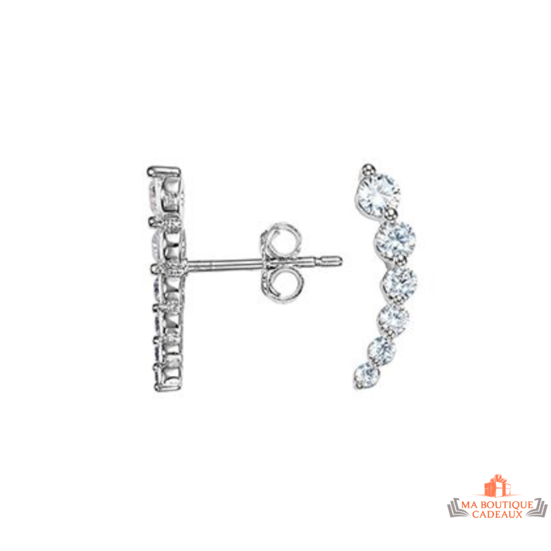 Boucles d'oreilles Ensemble de Cinq Pierres Carla Nogueres en argent 925/°°, garantie 2 ans