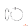 Boucles d'oreilles en argent 925/°° motif anneau 25 mm - Carla Nogueres Garantie 2 ans