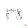 Boucles d'oreilles en argent 925/°° Carla Nogueres avec solitaire en zirconium, garantie 2 ans.