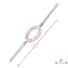 Bracelet en argent 925/°° avec anneau argent rosé, Carla Nogueres, Garantie 2 ans