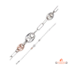 Bracelet en argent rosé 925/°° avec motif grains de café, Carla Nogueres, Garantie 2 ans