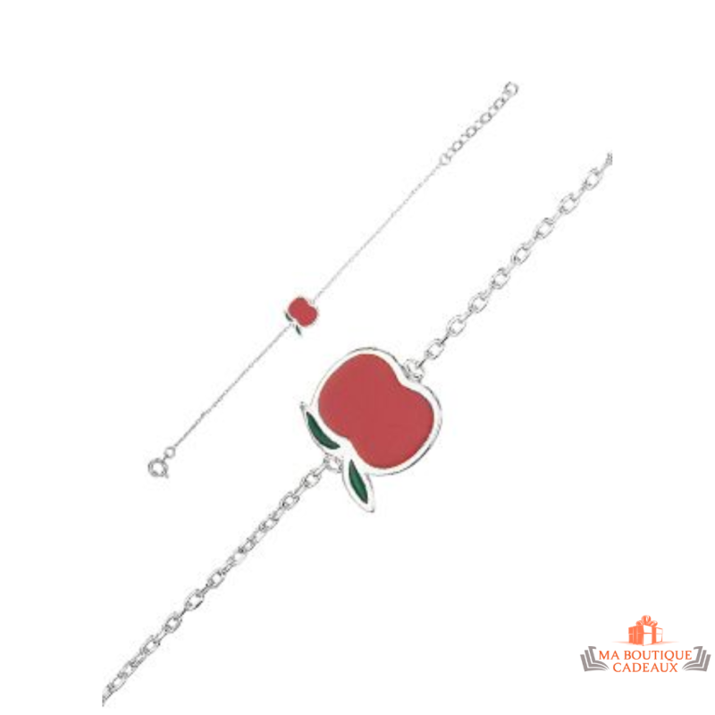 Bracelet en argent 925/°° avec motif cerise, Carla Nogueres, Garantie 2 ans