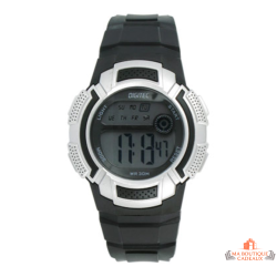 Montre Femme LCD Inotime - Bracelet Plastique Noir - Garantie 2 ans