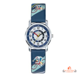 Montre Enfant Inotime - Apprentissage de l'Heure - Bracelet Vélo Bleu Foncé - Garantie 2 Ans