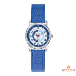 Montre Enfant Inotime - Apprentissage de l'Heure - Bracelet Bleu Moyen - Garantie 2 Ans