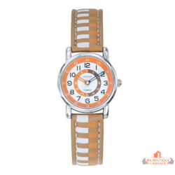 Montre Enfant Inotime - Apprentissage de l'Heure - Bracelet Marron Moyen - Garantie 2 Ans