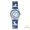 Montre Enfant Inotime - Apprentissage de l'Heure - Bracelet Chat Bleu Foncé - Garantie 2 Ans